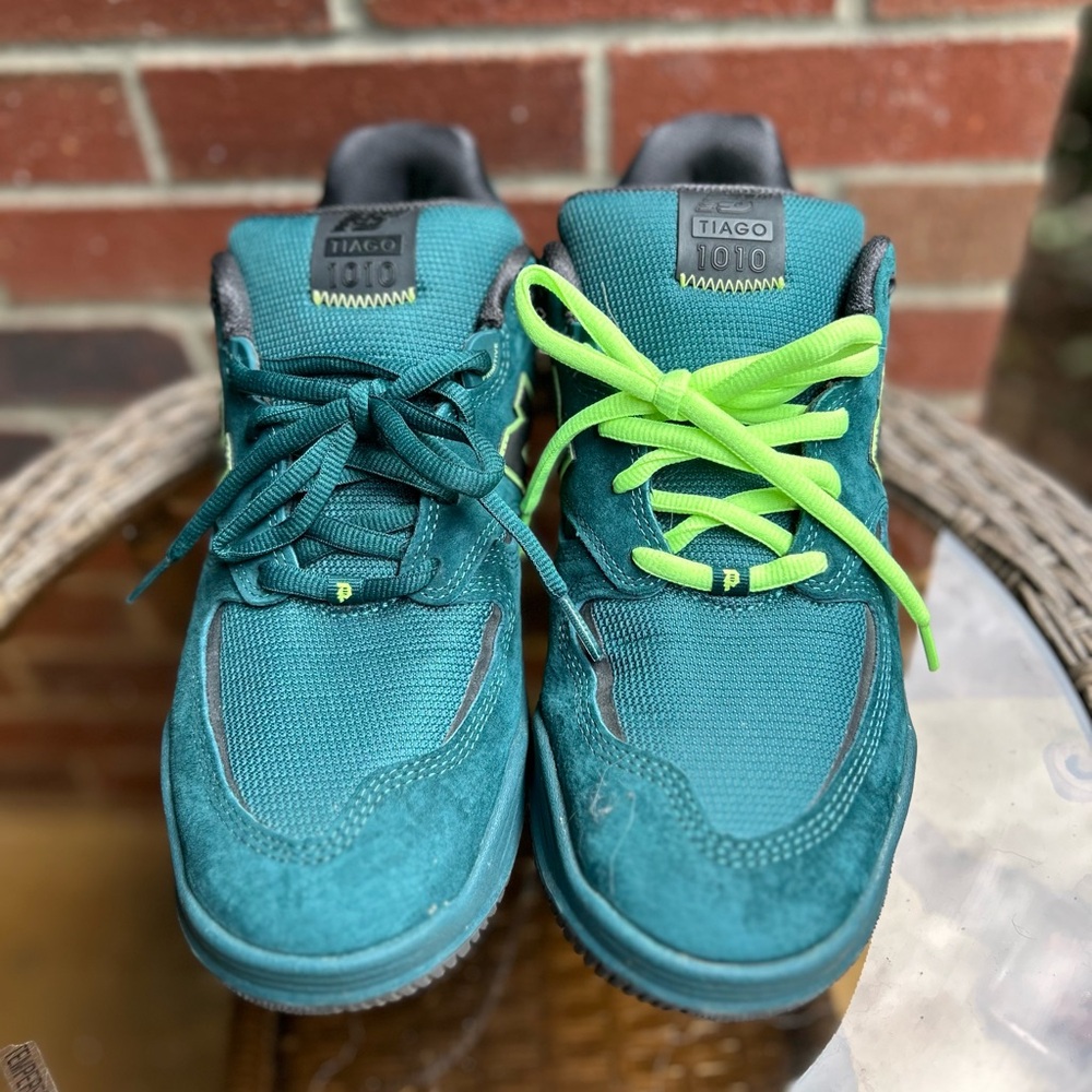 New Balance Tiago Lemos x Numeric 1010 Deep Teal Lime Green Size 10.5 Mens